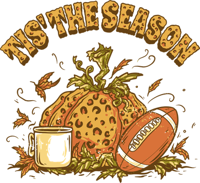 Tis The Season Football Pumpkin Baby Bodysuit
