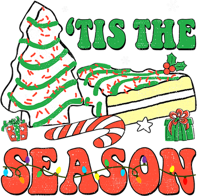Tis' The Season Christmas Tree Cakes Debbie Groovy Doggie Tank