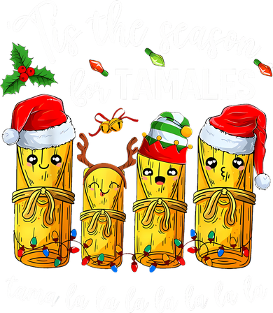 Tis The Santa Hat Season For Tamales Tama Lalalalalalalall Ornament