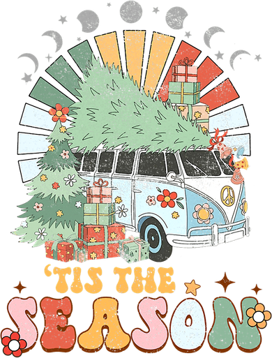 Tis' The Season Merry Camper Christmas Tree RV Camping Xmas Women's Long Sleeve Shirt