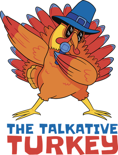 The Talkative Turkey Funny Thanksgiving Kids T-Shirt
