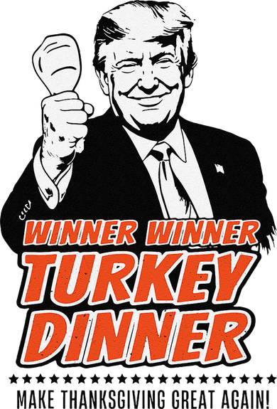 Trump Winner Funny Winner Turkey Dinner Thanksgiving Doggie Tank