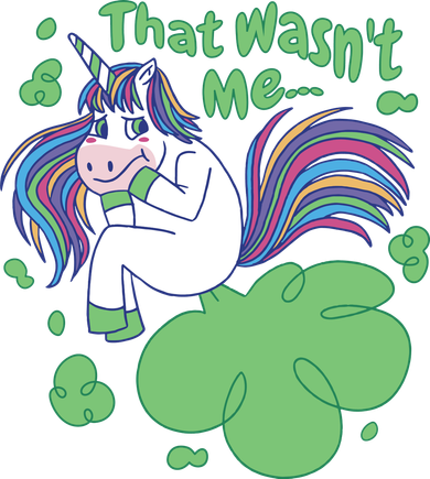 That Wasn't Me Funny Unicorn Farting Kids Sweatshirt