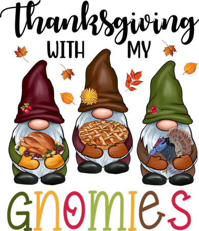 Thanksgiving With My Gnomies Holiday Festive Mousepad