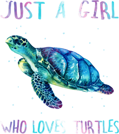 Turtle Watercolor Sea Ocean Just A Girl Who Loves Turtles 11oz C Handle Ceramic Mug