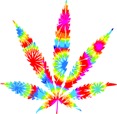 Tie Dyed Weed Symbol Kids Long Sleeve Shirt