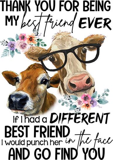 Thank You For Being My Best Friend Heifer Lover Country Farm Gift Kids Sweatshirt