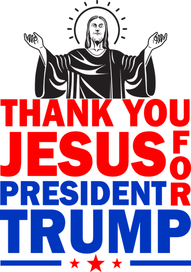 Thank You Jesus For President Trump Ceramic Ornament