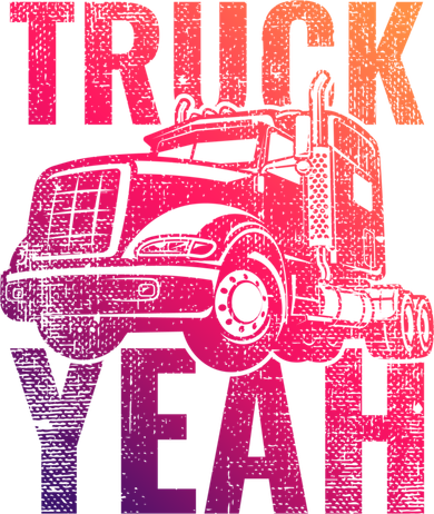 Truck Yeah Trucker Distressed Gift Coaster