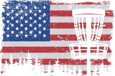 Us American Flag Disc Golf Basket Frisbee Vintage Disc Golf Gift Women's Hoodie