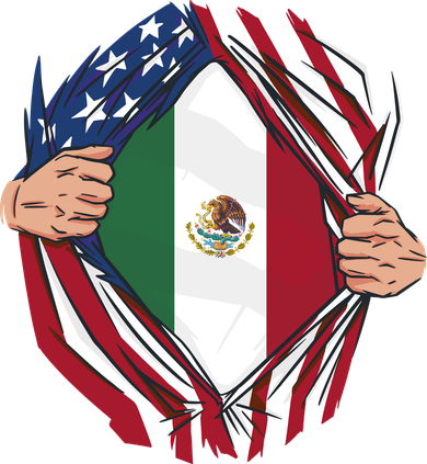 USA And Mexico Flag Coffee Mug