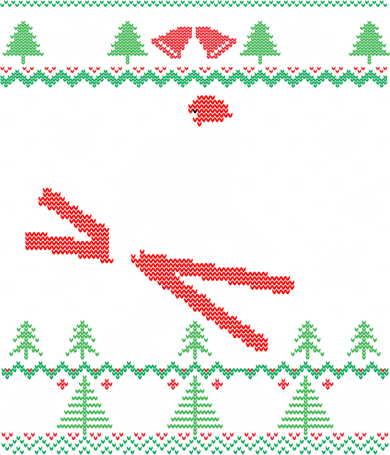 Ugly Christmas Sasquatch Ski Cool Gift Skiing Gift Cool Gift Ornament