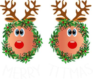Ugly Christmas Sweater Merry Titmas Reindeer Boobs Naughty Toddler Long Sleeve