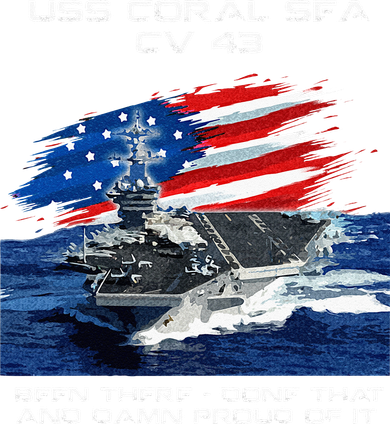 USS Coral Sea CV 43 Aircraft Carrier Veteran USA Flag Xmas Mousepad