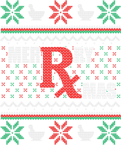 Ugly Christmas Sweater Pharmacy Tech Merry Xmas Pharmacist Gift Tote Bag