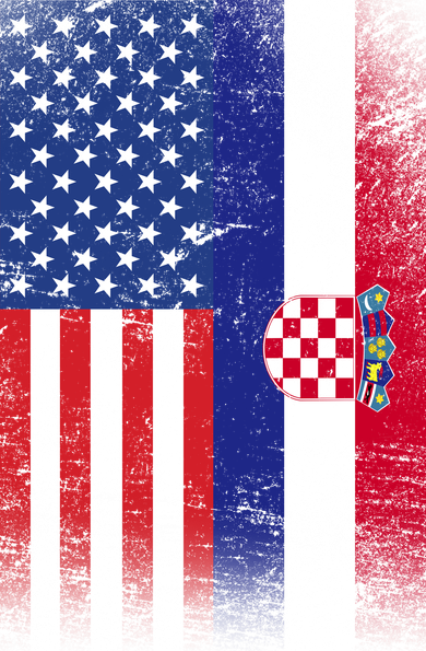 American Croatian Flag Croatia Pride Kids Hoodie