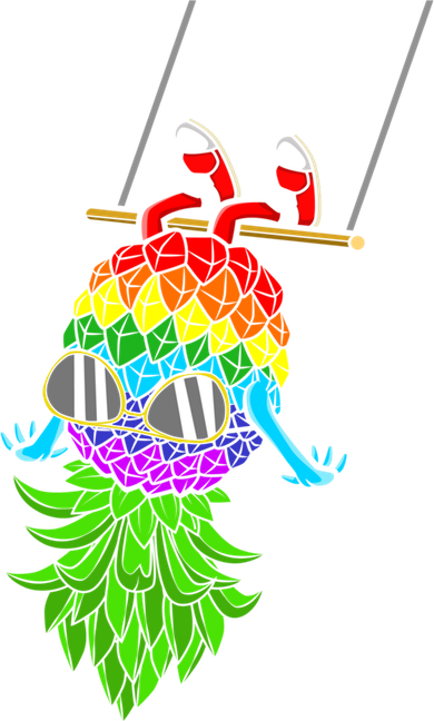 Upside Down Pineapple Swingers Swinging Lgbtq Adult Humor Gift Button