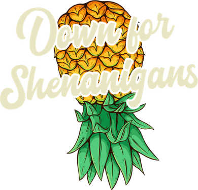 Upside Down Pineapple Down For Shenanigans Funny Swinger Women's Hoodie