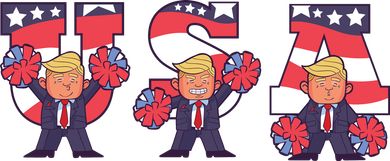 USA Donald Trump Cheer Cartoon Backpack