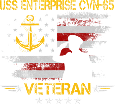 USS Enterprise CVN 65 Aircraft Carrier Veteran Flag Vintage Baby Bodysuit