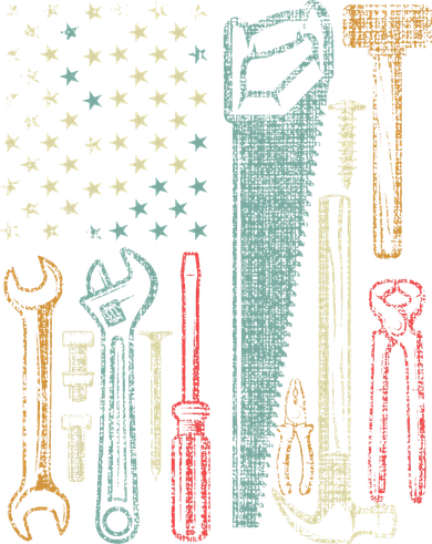 Usa Flag Carpenter And Builder Tools Women's T-Shirt