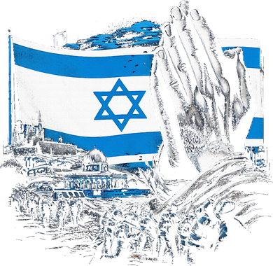 usa flag Pray for Israel Button