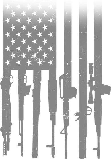 US Gun Flag Hooded Wearable Blanket