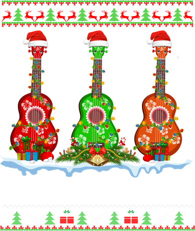 Ukulele Music Lover Ugly Mele Kalikimaka Ukulele Christmas Gift Bucket Hat