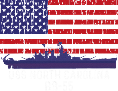 Uss North Carolina Bb55 Battleship Vintage American Flag Women's Sweatshirt