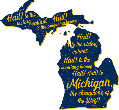 Michigan Fight Song College Sports Fan Polo