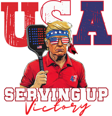 Usa Pickleball Champ Patriotic Trump & Pickleball Coaster
