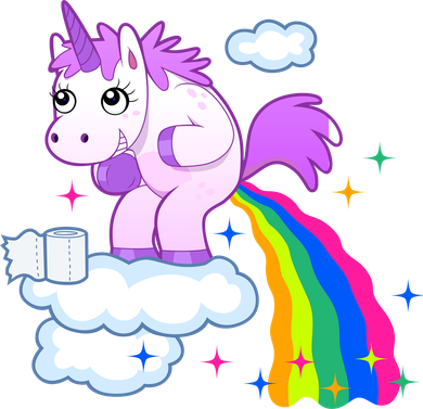 Unicorn Pooping A Rainbow Women's Long Sleeve Shirt