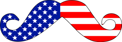 USA Mustache American Stache Coaster