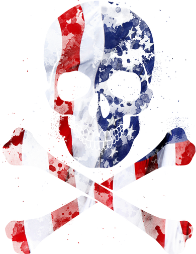 USA Skull Crossbone  Kids Hoodie