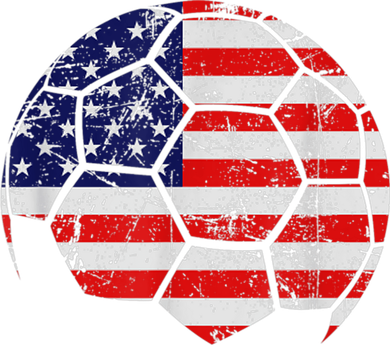 USA Soccer Ball Flag Jersey Kids Long Sleeve Shirt