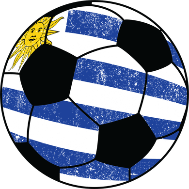 Uruguay soccer ball Ornament