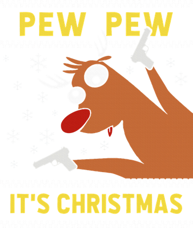 Ugly Sweater Crazy Reindeer Funny Pew Pew Its Christmas Baby Bodysuit