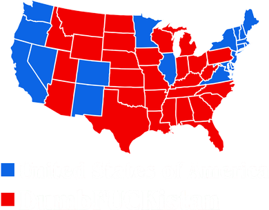 DumbFUCKistan Vs. United States of America Election Map Democrats Kids Long Sleeve Shirt