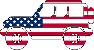 USA Truck American Flag Apron