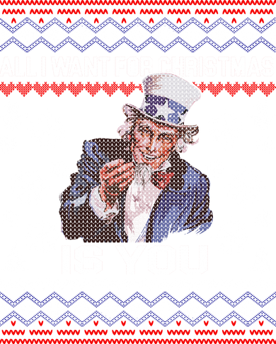 Uncle Sam All I Want for Christmas is You Ugly Kids Long Sleeve Shirt