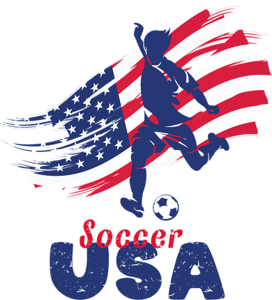USA Soccer Lovers, Player The Team Shirt Soccer USA Flag Women's T-Shirt