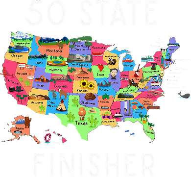 USA Travel Gift Visit 50 States Map Button