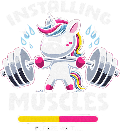 Unicorn Weightlifting Installing Muscles Gym Workout Fitness Toddler Hoodie