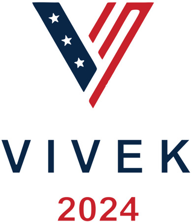 Vivek 2024 Pocket Print Logo Toddler Hoodie