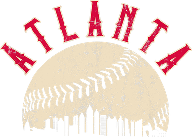 Vintage Atlanta Baseball Skyline Backpack