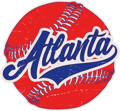 Vintage Atlanta Baseball Sports Logo Women's Long Sleeve Shirt