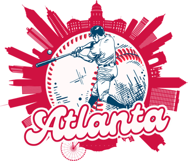 Vintage Atlanta Baseball Women's Long Sleeve Shirt