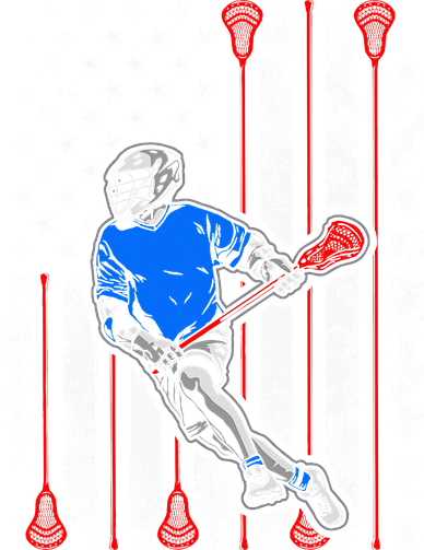 Vintage American Flag Lacrosse USA  Kids Long Sleeve Shirt