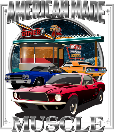 Vintage American Made Muscle Classic Cars And Diner Coffee Mug