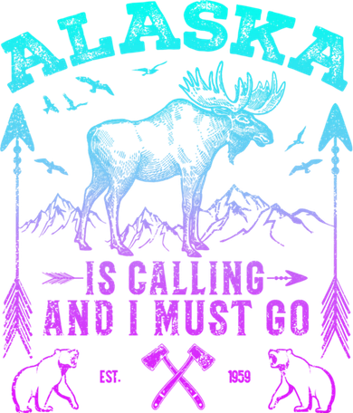 Vintage Alaskan Moose Alaska Is Calling And I Must Go Cool Gift Women's Tank Top